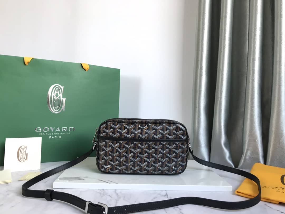 Yupoo Goyard Cap Vert Crossbody Goyardine Black PM Bag